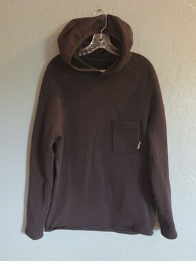 Edgevale Campfire Fleece Men's Black Hooded Pocket Sweatshirt